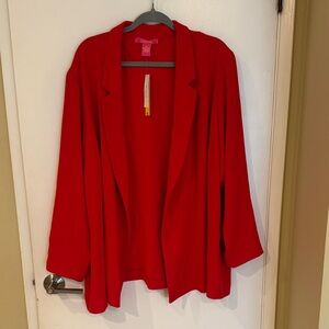 NEW Catherine Malandrino Bold Red Blazer